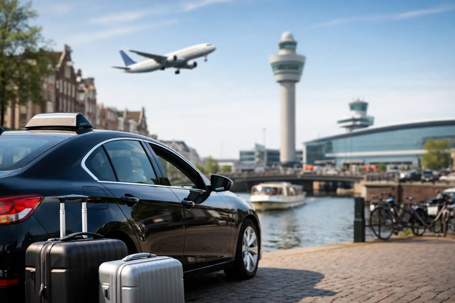 Taxi Amsterdam naar Schiphol boeken